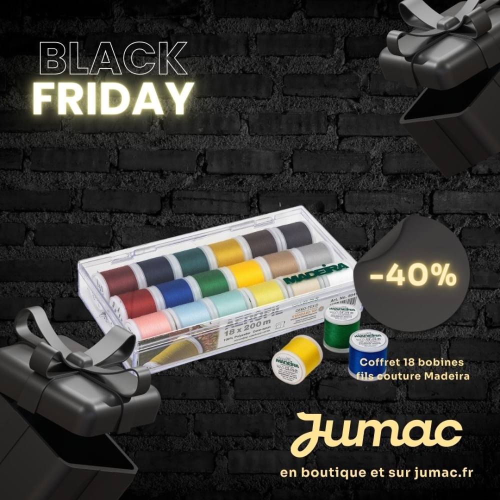 Coffret 18 bobines fils couture Aerofil Madeira