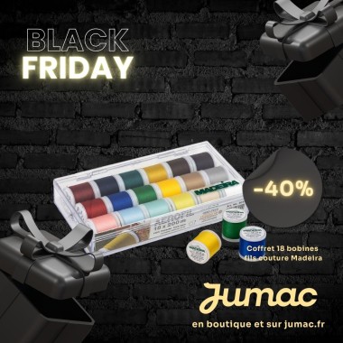 Coffret 18 bobines fils couture Aerofil Madeira