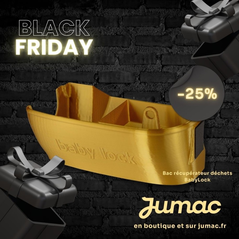 Bac à déchets surjeteuse BabyLock Enlighten doré
