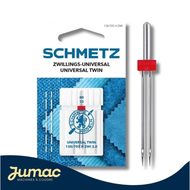 Aiguille double Universel Schmetz 2,5 - 80