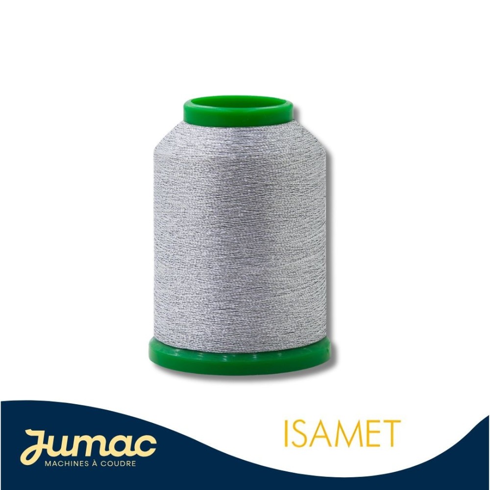 Cône de fil à broder Isamet argent 1000m - couleur 0511