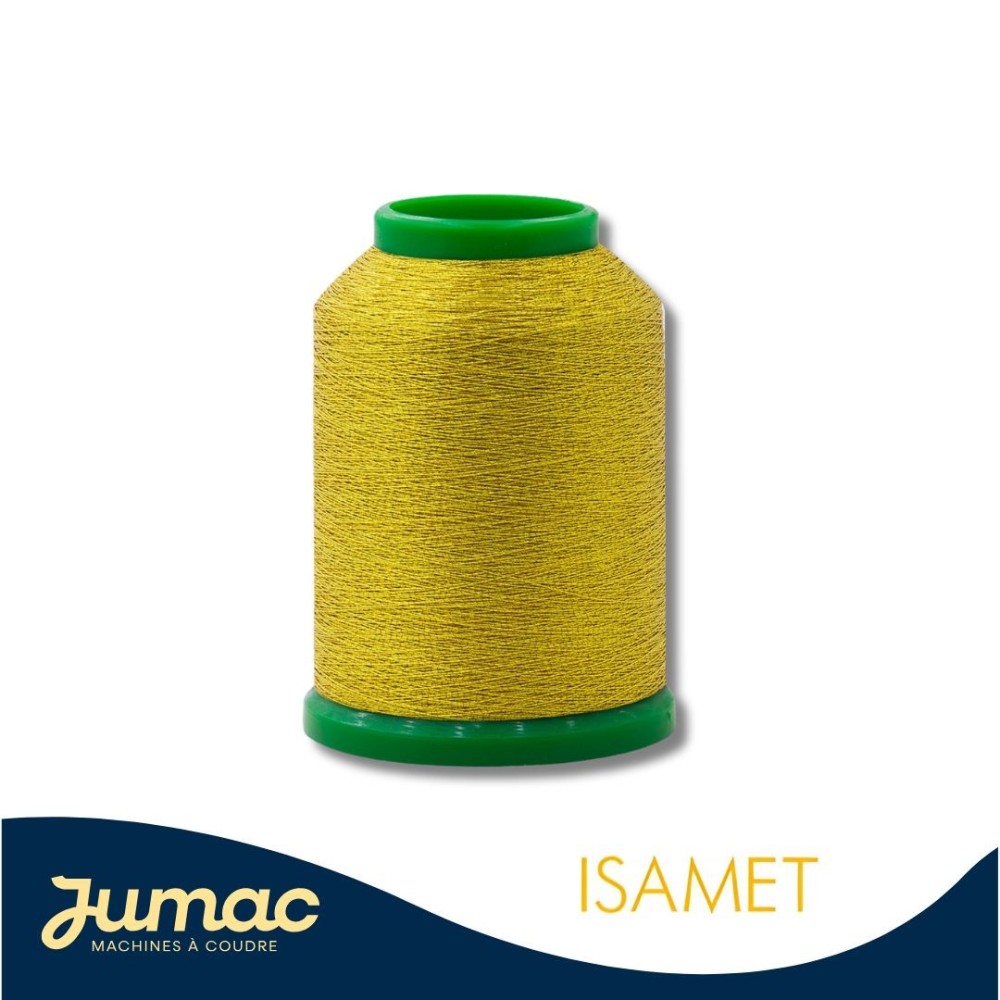 Cône de fil à broder Isamet doré 1000m - couleur 0490