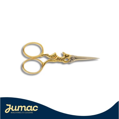 Ciseaux à broder lièvre or 11cm