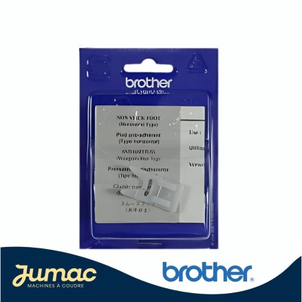 Pied Téflon Brother F007N – Anti‑adhérent pour simili, vinyle | Jumac.fr
