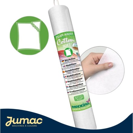 Stabilisateur broderie Madeira Cotton Soft – Déchirable 50cmx10m | Jumac.fr