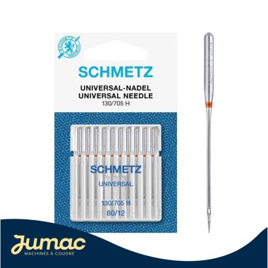 Lot de 10 aiguilles universelles Schmetz 80