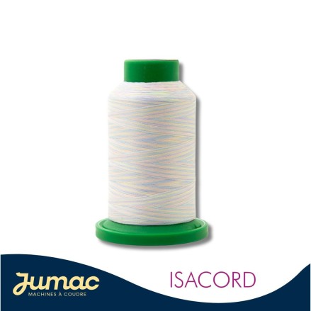 Fil à broder multicolore Isacord 1000m Polyester – Couleur 9909 | Jumac.fr