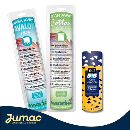 Kit de démarrage stabilisateurs de broderie | Jumac.fr