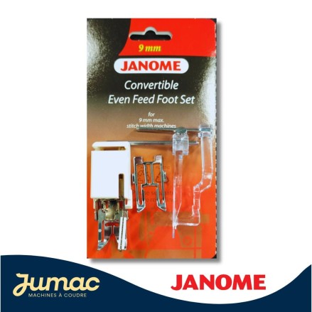 Pied double entrainement Janome 9mm