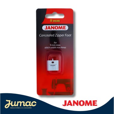 Pied fermeture eclair invisible 9mm Janome