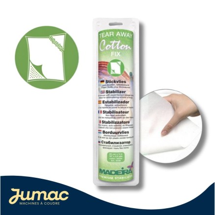 Stabilisateur broderie Coton Fix Madeira rouleau 30cmx3m