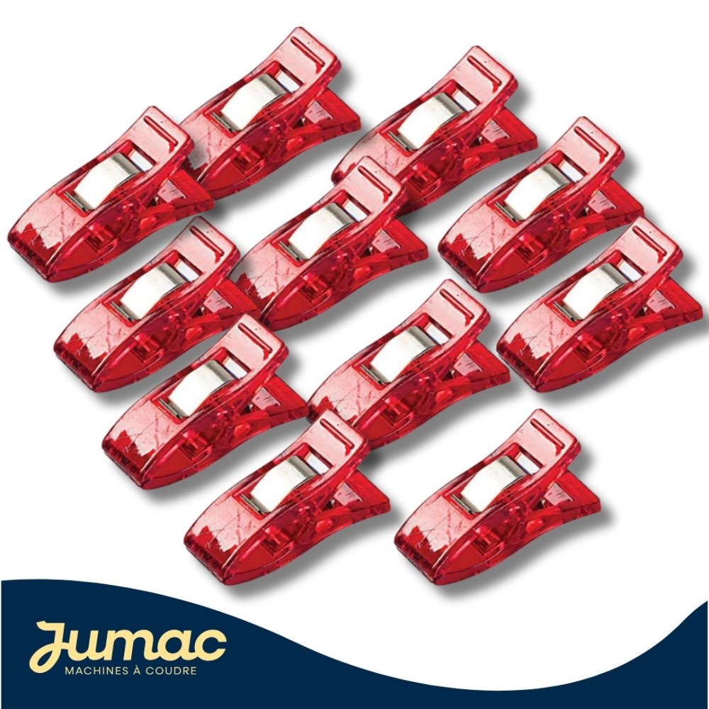 Lot de 10 pinces clip 26x10mm