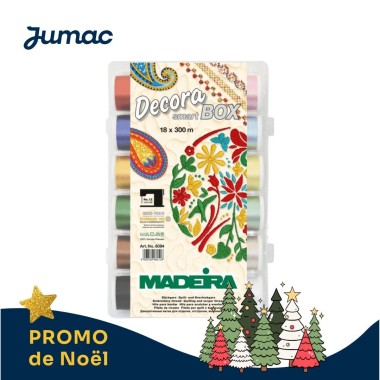 Coffret 18 bobines fils couture Decora n°12 Madeira